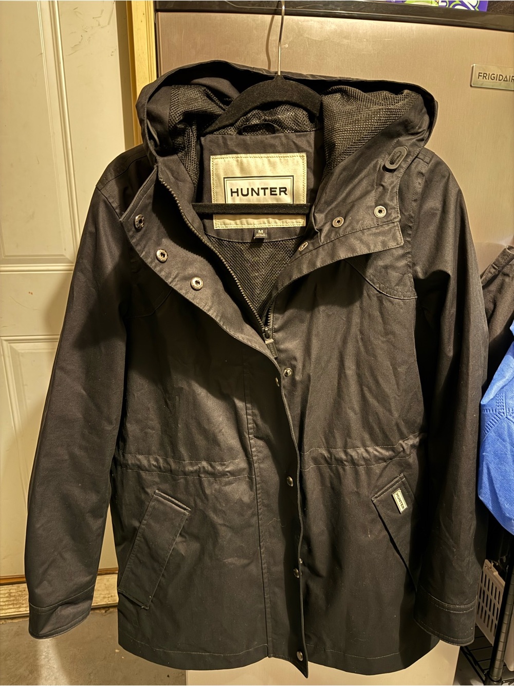 Hunter Black Hooded Trench Coat